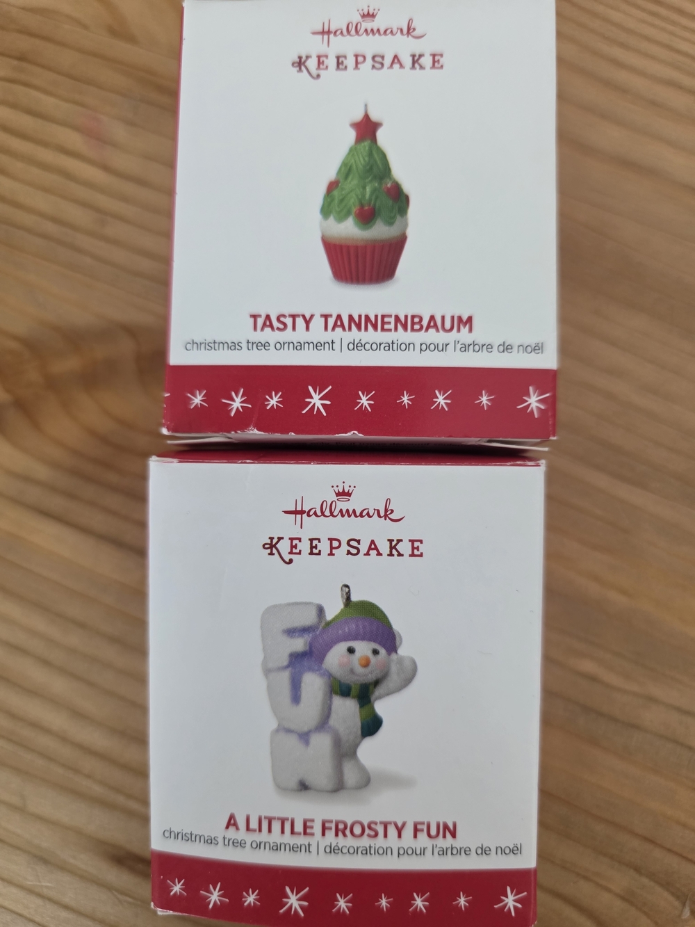 2 Hallmark 2016 Miniature Keepsake Ornaments
